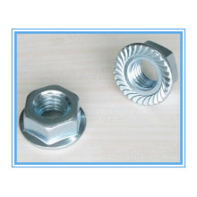 DIN6923 Aço Carbono Galvanizado Porcas de Flange Hex